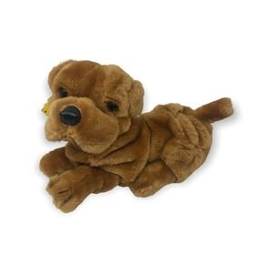 Vintage 1985 Prestige Toy Co. 10” Plush Stuffed Sharpei Wrinkle Dog Puppy CLEAN